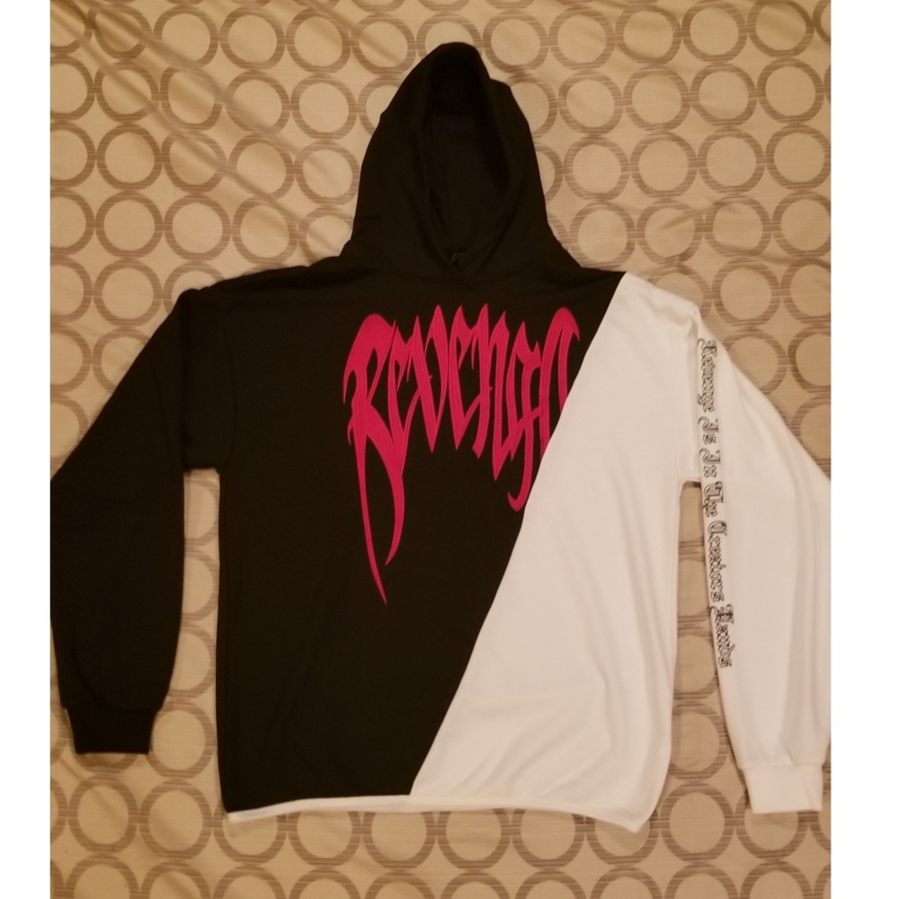"Fissure" Split Hoodie - Red - Custom NWOT
